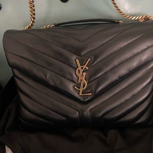 YSL LouLou Medium black with gold.  Used twice Have all original pieces